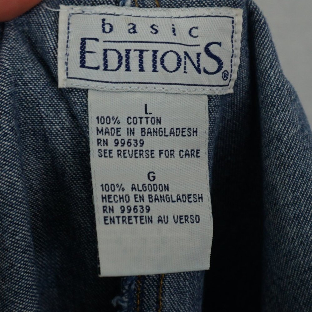 Vintage Basic Editions 90's Denim Shorteralls Euc - image 7